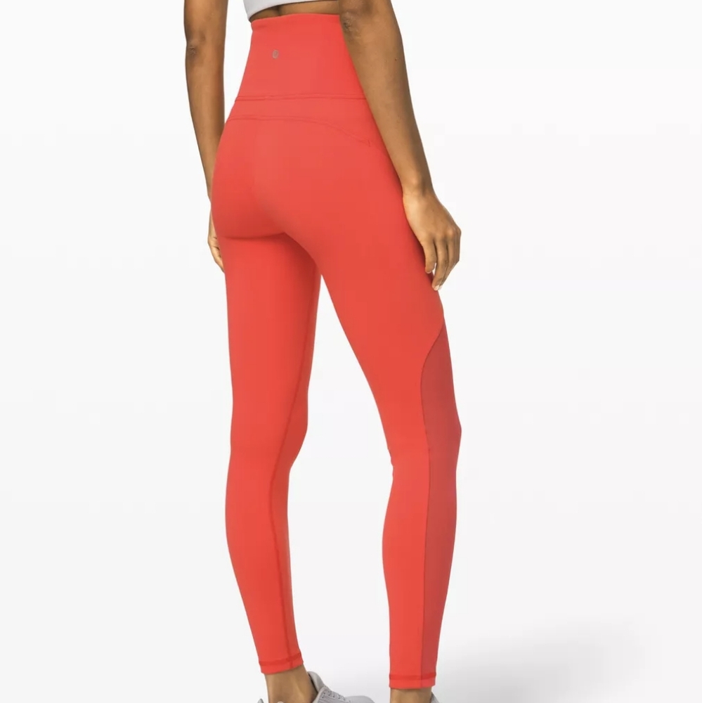Lululemon Athletica Red High-Waisted Leggings